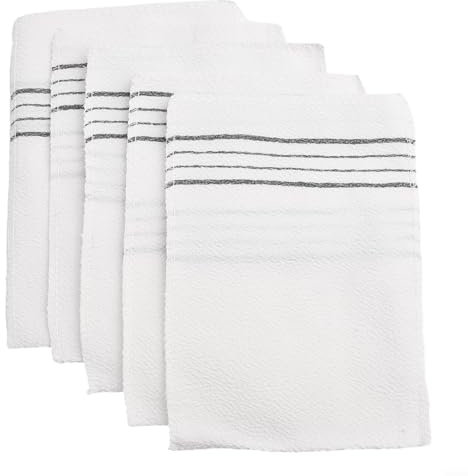pour Lot de 5 gants de toilette exfoliants asiatiques coréens italiens asiatiques, gants de bain doux (blanc), 7MB108Z8D15WD9560Y5D915EK3