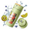 ZiaWorld 600ml Portable Juicer Blender for Juice, Milkshake, Smoothies, Protein Shakes, Portable Cordless Mini Travel Mixer, Rechargeable, Lid & Sip Spout, Blend Ice & Frozen Fruit (BPA Free, Green)