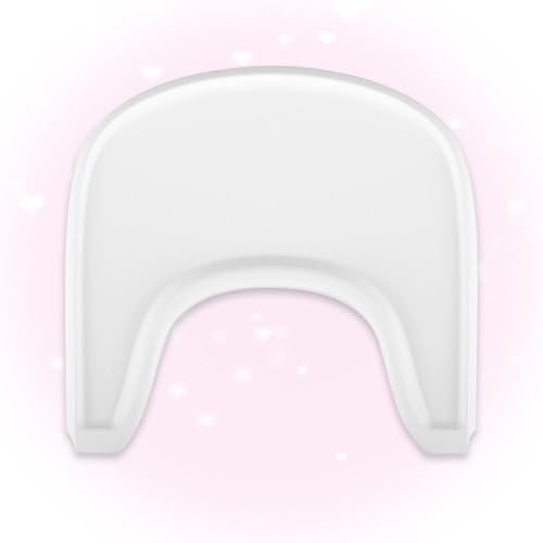 Tablett Kompatibel mit Stokke Tripp Trapp Stuhl, Tray für Hochstuhl, 100% BPA-frei, Einfach zu montieren, Hochstuhlzubehör für Kleinkinder 6–36 Monate - Weiß