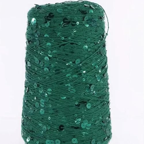 LOUKEKE 500 g großes Mohairgarn mit Pailletten – bunter Baumwollfaden mit Perlen für handgefertigtes Heimwerken und Weben.