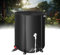 Faltbare Garten-Regentonne mit Ständer und Wasserhahn, 160 l, Regenwassersammler-Set für Regenfängersystem, Reißverschlussabdeckung im Lieferumfang enthalten, schwarz, 50 x 88 cm