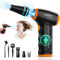 WHATOOK Mini Elektrische Staubgebläse Druckluftspray PC, 3-Gang 150000 U/min Electric Compressed Air Duster Staubbläser mit 8000mAh Akku, Gebläse mit LED für Reinigungsset, Laptop, Tastatur, Auto Sofa