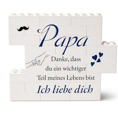 Vatertagsgeschenk Bester Papa Geschenke Bausteine Mit Spruch Danke Vater Herzliche Dekoration Für Büro Schreibtisch Wohnzimmer Schöne Aufmerksamkeit Zum Geburtstag Jubiläum Festtag