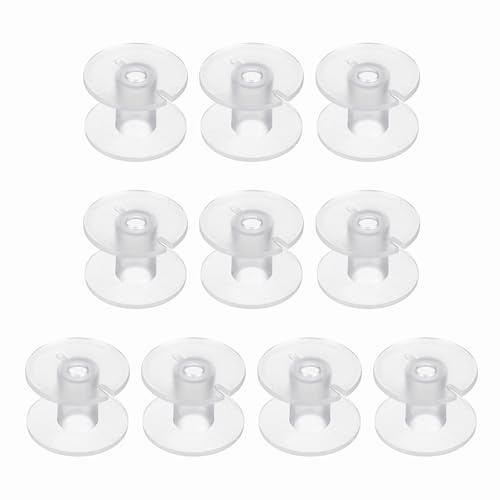 sourcing map Speaker Crossover Bobbin Spools Coil,25x17mm ABS Empty Spools Round Inductor Winding Frame Accessories for DIY Audio Wire Coil Repair, Pack of 10