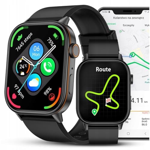 JG Smart Smartwatch Donna - GPS Sport Impermeabile Nuoto Corsa Conversazioni Menu PL