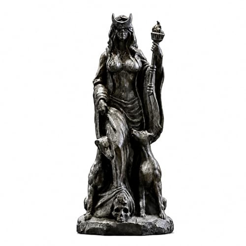 ZXPJUA Hecate Niktipolos 22 cm Hekate Der Wanderer der Nacht - Holzskulptur / Statue (schwarz)