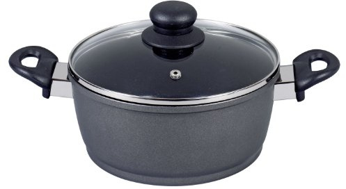 Krüger Karl KRÜGER Keramik Fleischtopf Potsdam antihaft Kratzfest 20 cm Aluminiumguss mit Keramikbeschichtung 20 cm