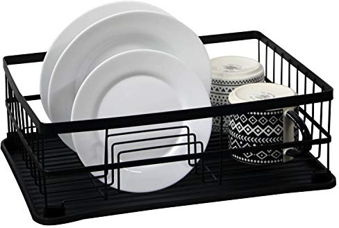 Flat Iron Dish Drainer Black Metal
