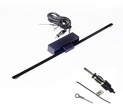 Audioproject A114 - Autoradio Antenne Autoantenne mit Verstärker Auto Scheibenantenne AM FM 12V Innen UKW Verstärker KFZ PKW LKW Wohnmobil MW Empfang Klebeantenne
