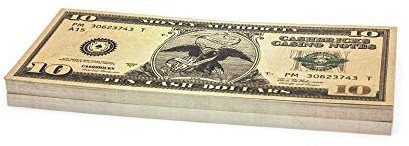 100 x $10 Dollar Cashbricks® Requisitengeld / Prop Money – 100x $10 Dollar Scheine – Filmgeld für Film, Foto, Bühne & Deko