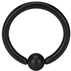 eeddoo Piercing-Ring BCR Klemmring Schwarz Titan Stärke: 0,8 mm Durchmesser: 9 mm 3 mm