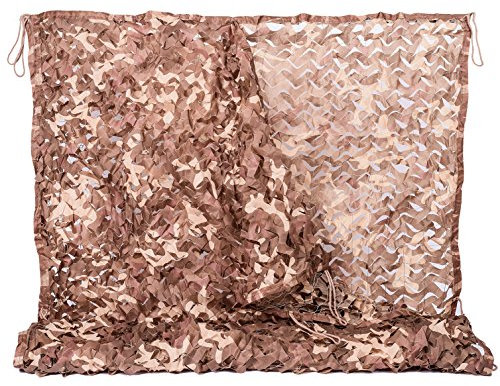 NINAT Red de Camuflaje Desert 2M x 3M para la Caza Redes de Militar el Camuflaje Cubre Objetos Decorar Acampar y Dar Sombra