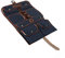 DRAKENSBERG Herren Kulturbeutel zum Hängen 'Sid' - Faltbare Vintage Kulturtasche aus Canvas und Leder, viele Fächer, nachhaltig - Marine-Blau, DR00196
