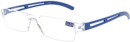 I NEED YOU Lesebrille Modell  JOY  blau rahmenlos Lesehilfe für Damen & Herren +1,5