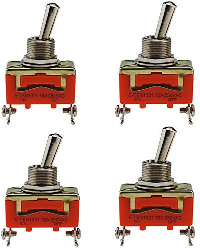 Interrupteur Inverseur,4 pièces Voiture Commutateur à Bascule, Métal de Style de Missile ON/OFF Tableau de Bord de Voiture