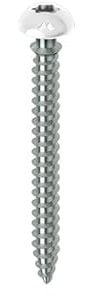 Mustad Vis de pose réglable dormant PVC 6 x 70 cm, Hexagonale, Entièrement fileté, Blanc, 1 pièce