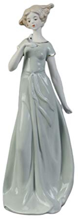 BESPORTBLE Keramik Mädchen Statue Elegante Porzellan Dame Figur Skulptur Tisch Ornament Kuchen Topper für zu Hause Hochzeit Raumdekoration (Händchen Haltend)