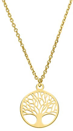 Lebensbaum Halskette 925 Silber vergoldet mini - Anhänger Baum