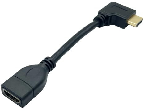 Seadream 6inch 90 Degree Angled HDMI Extension Cable,8K Ultra High Speed HDMI 2.1 Support 8K@60HZ 4K@120HZ HDCP 3D，Compatible with UHD TV, Blu-ray, PS3/4 (Black Right Angled)