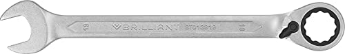 BRILLIANT Llave de estrella de carraca, conmutable 17 mm