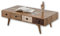 Stella Trading SHARI Vintage Couchtisch Massivholz Mango mit 8 Schubladen - hochwertiger Sofatisch mit viel Stauraum für Ihren Wohnbereich - 117 x 36 x 60 cm (B/H/T)