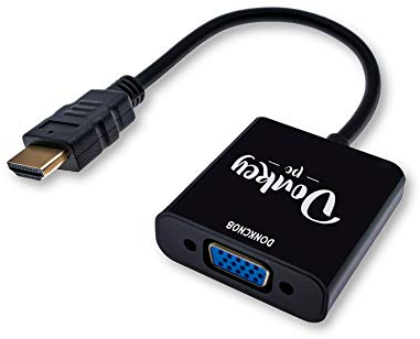 Donkey pc – Conversor HDMI a VGA. Adaptador hdmi a vga + Audio para pc de hasta 1920x1080p. Convertidor de Vídeo para PC, TV, portátiles, proyectores y Otros.
