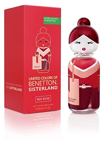 Benetton - Sisterland Red Rose, Eau de Toilette for Women - Fresh, Modern and Young Fragance - Floral and Fruity Notes - Ideal for Day Wear - 80 ml