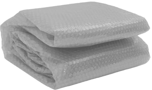 vidaXL Pool Solarplane Treibend Solarfolie Wärmeplane Solarabdeckung Poolabdeckung Poolheizung Abdeckplane Luftpolsterfolie PE 527cm Grau