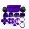 GGZone ABXY Dpad Triggers Buttons Ersatz Button Mod Kit + Akzentringe mit Werkzeug für Sony PS5 Controller (Chrom Violett)