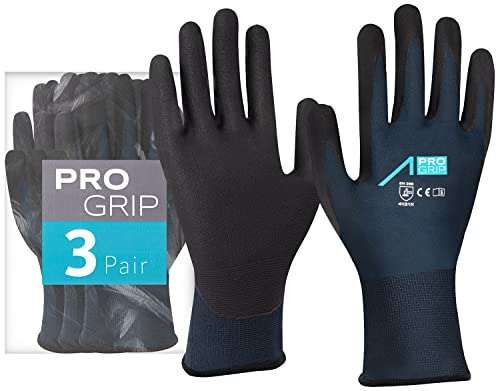 ACE Arbeitshandschuhe - 3 Paar Schutzhandschuhe für Handwerk & Garten - Handschuhe für die Arbeit - 08/M (3er Pack)