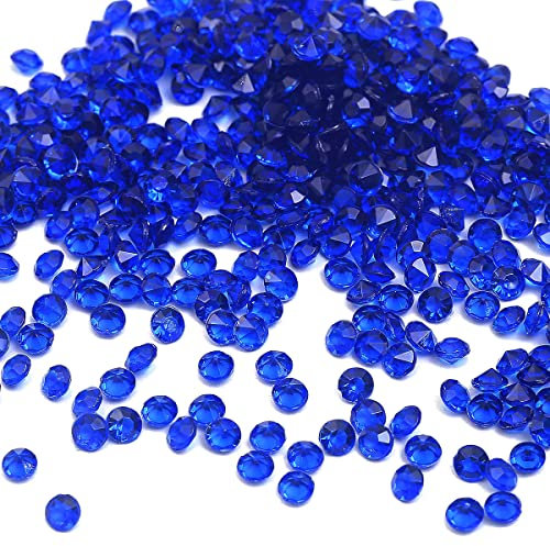 1000 Stück Acryl Deko Diamantkristalle 4mm Glitzer Streudeko Tischschmuck Funkelnd Dekosteine Kristalle Konfetti Diamanten zum DIY Verzieren Tischdeko Hochzeit Taufe Verlobung Valentinstag,Königsblau