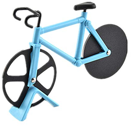 huihuijia Pizza cutter wheel Pizza cutters bicycle pizza cutter Non-slip pizza cutter Pizza wheel bike pizza cutter Pizza knife Wheel pizza cutter blue