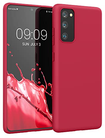 kwmobile Hülle kompatibel mit Samsung Galaxy S20 FE Hülle - weiches TPU Silikon Case - Cover geeignet für kabelloses Laden - Sweet Cherry