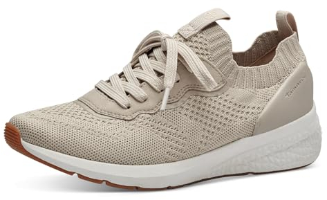 Tamaris Schnürer Damen Vegan sportlich beige,EU 41