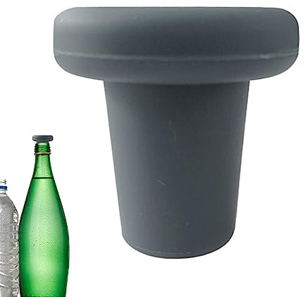 Facynde Weinkorken aus Silikon | Weinstopper aus Glas | Wiederverwendbarer Flaschenkorken, auslaufsicher, lebensmittelecht, hält Temperaturen von +240 °C bis -40 °C für Bierflaschen Stand