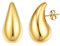 Focalook Dicke Creolen Gold Ohrringe Damen - Trendiger Modeschmuck mit Edelstahl Ohrstecker