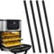4 Pack Silicone Oven Rack Guard,Oven Guards for Inside The Oven,Oven Shelf Protectors Silicone,Oven Shelf Edge Guards,Heat Resistant Silicone Oven Guards Against Burns and Scars(Black)
