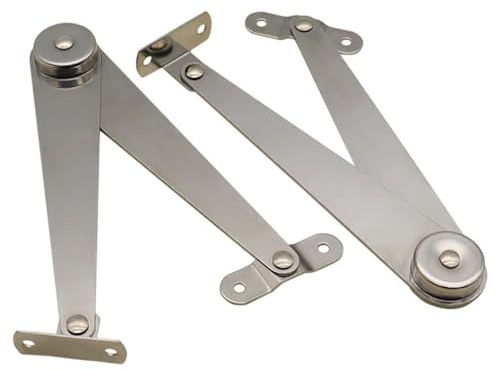 Ronoza 2 Stück Klappscharnier, klappenbeschlag klappenhalter Edelstahl, Softclose Scharnier Deckelstützscharniere für Küchentür, Kleiderschrank, Schrank(links und rechts)