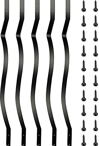 VEVOR Deck Balusters, 26 Pack Metal Deck Spindles, 32.25x1 Staircase Baluster with Screws, Iron Deck Railing for Wood and Composite Deck, Stylish Baluster for Outdoor Stair Deck Porch