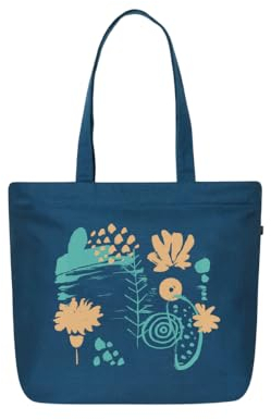 Ecoright Aesthetic Canvas Tote Bag for Women Large Zipper Bags with Pocket, School, Work, Beach, Yoga, Gifts, Womens Tote Bag, Happy Flowers, One Size, Utility