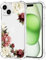 Jhxtech Phone Case for iPhone 15 Plus Case 6.7, Apple 15 Plus girls women, Slim Shockproof Clear Floral Pattern Soft Flexible TPU Protective Cover for iPhone 15 Plus Blossom Flower