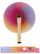 FISURA – Faltfächer miT. Faltfächer aus Papier. Bunter Pai Pai Fächer. Hochzeitsfächer für Gäste. Geschenk für Partys oder Zeremonien. (Farbverlauf, 1 Stück)