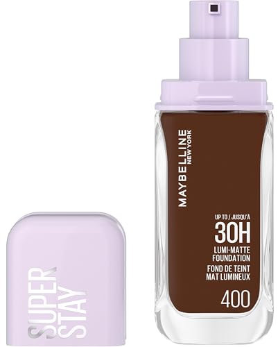 Maybelline New York - Fond de Teint Liquide Longue Tenue - Ultra-Résistant - Fini Mat Lumineux - Enrichi en Acides Aminés - Tous les Types de Peau - Superstay 30H Lumi-Matte - Teinte : 400 - 35ml