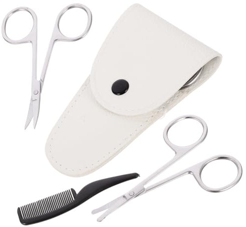 Healeved 8 Stk Schnurrbartschere Herrenpflegeset Mini-schere Schönheit Nasenhaartrimmer Bartschneider Bartscheren-set Schnurrbart-scheren-kit Nasenknipser Für Männer