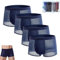 CTLTSRX Boxer in Fibra di bambù, Boxer da Uomo in Seta di Ghiaccio, Boxer Morbidi e Comodi, per Un Comfort Che Dura Tutto Il Giorno (L,Blue)