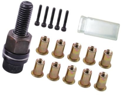 Amagogo Hand Rivet Nut Tool Drill Adapter Easy to Use Portable Rivet Nut Insert M3 to M12 Replacement Mandrel for Furniture DIY, M12