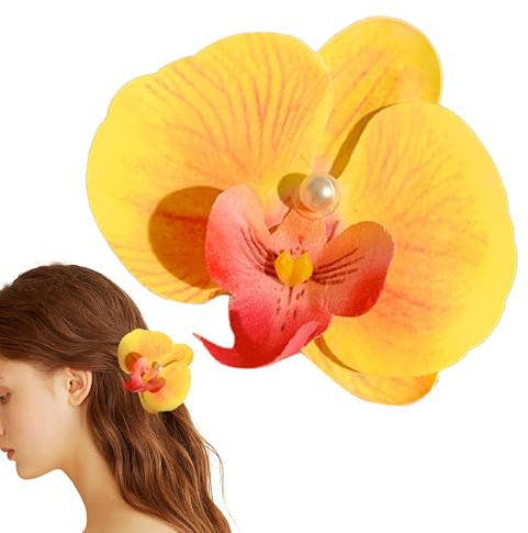 Fermaglio per capelli con orchidee, fermagli per capelli – Phalaenopsis – eleganti fermagli per capelli artificiali, per feste di compleanno