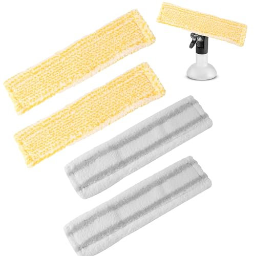 4 Pezzi di Ricambio per Aspirapolveri per Lavavetri Karcher in Microfibra di Ricambio, Microfibra, Alta Prestazione Pulente, Alto Potere Assorbente