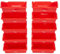 The Workplace Depot Large Plastic Stackable Storage Bins - Pack of 10-130(H) x 290(W) x 241(D) mm (Red)