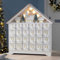 LED Weihnachten Adventskalender mit 24 Aufbewahrungsschubladen, 24 Tage Holz Adventskalender mit Weihnachtsbaum Haus Deko Beleuchteter Adventskalender Countdown Kalender 2024